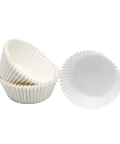 Caissette papier ronde plissée blanche 60 x 45 x 25 mm par 1000