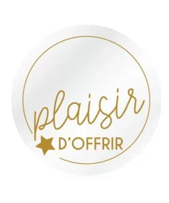500 Étiquettes transparentes « plaisir d&rsquo;offrir »