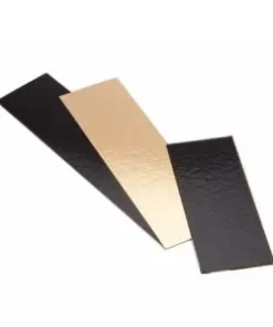 50 semelles bords droits or / noir 35 x 10 cm